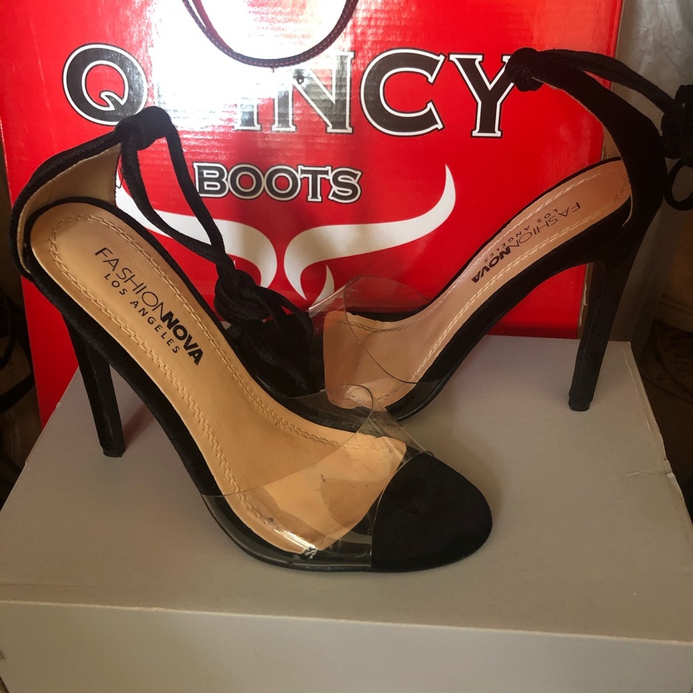 Fashion nova clear heels